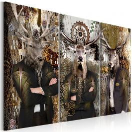 Canvas Print - Animal Trio (3 Parts) Brown