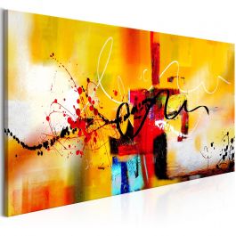 Canvas Print - Crazy Serpentines (1 Part) Orange Wide 100x45