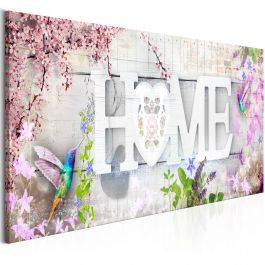 Canvas Print - Home and Hummingbirds (1 Part) Pink Narrow