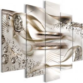 Canvas Print - Underwater Harp (5 Parts) Wide Brown