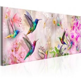 Canvas Print - Colourful Hummingbirds (1 Part) Narrow