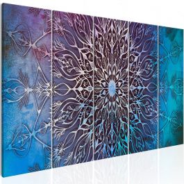 Canvas Print - Center (5 Parts) Narrow Blue