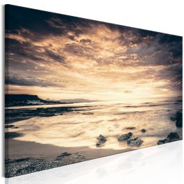 Canvas Print - Beach in Crete (1 Part) Narrow Yellow