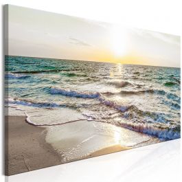 Canvas Print - Calm Waves (1 Part) Narrow Grey