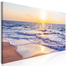 Canvas Print - Calm Waves (1 Part) Narrow Brown