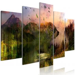 Canvas Print - Bear in the Mountain (5 Parts) Wide