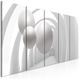 Canvas Print - White Tunnel (5 Parts) Narrow