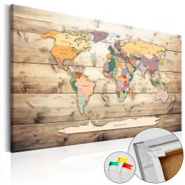 Decorative Pinboard - The World at Your Fingertips [Cork Map]