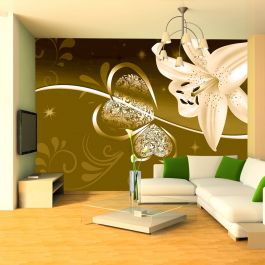 Wallpaper - Lily in shades of green
