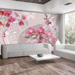 Wallpaper - Flight of pink orchids