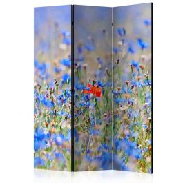 Διαχωριστικό με 3 τμήματα - A sky-colored meadow - cornflowers [Room Dividers]
