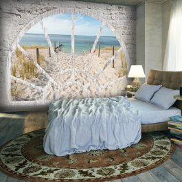 Self-adhesive photo wallpaper - Window View - Beach