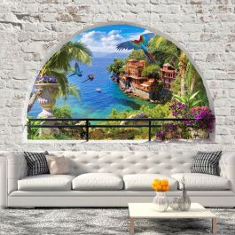 Self-adhesive photo wallpaper - Window in Paradise