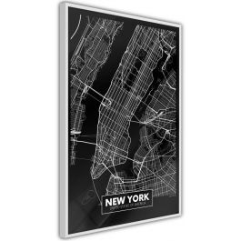 Αφίσα - City Map: New York (Dark)