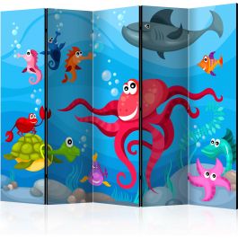 Διαχωριστικό με 5 τμήματα - Octopus and shark II [Room Dividers]