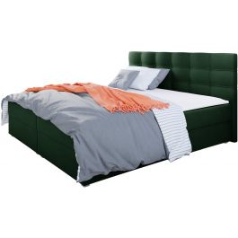 Επενδυμένο κρεβάτι Fado II με στρώμα και ανώστρωμα