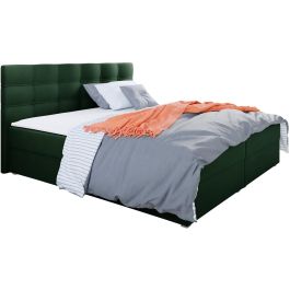 Upholstered bed Fado II with mattress and topper