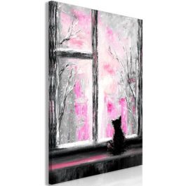 Table - Longing Kitty (1 Part) Vertical Pink