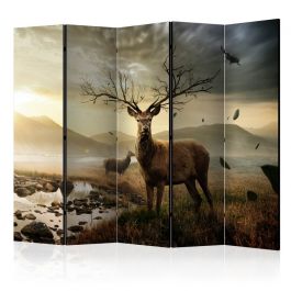Διαχωριστικό με 5 τμήματα - Deers by mountain stream II [Room Dividers]