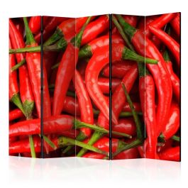 Διαχωριστικό με 5 τμήματα - chili pepper - background II [Room Dividers]