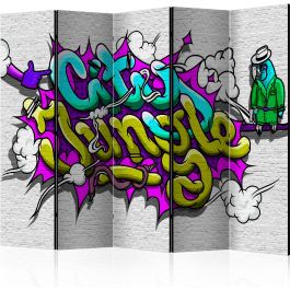 Διαχωριστικό με 5 τμήματα - City Jungle - graffiti II [Room Dividers]