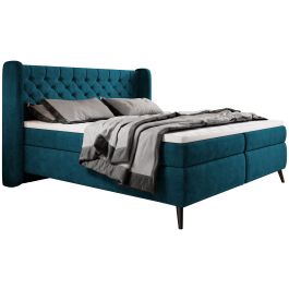 Upholstered bed Square with mattress and topper
