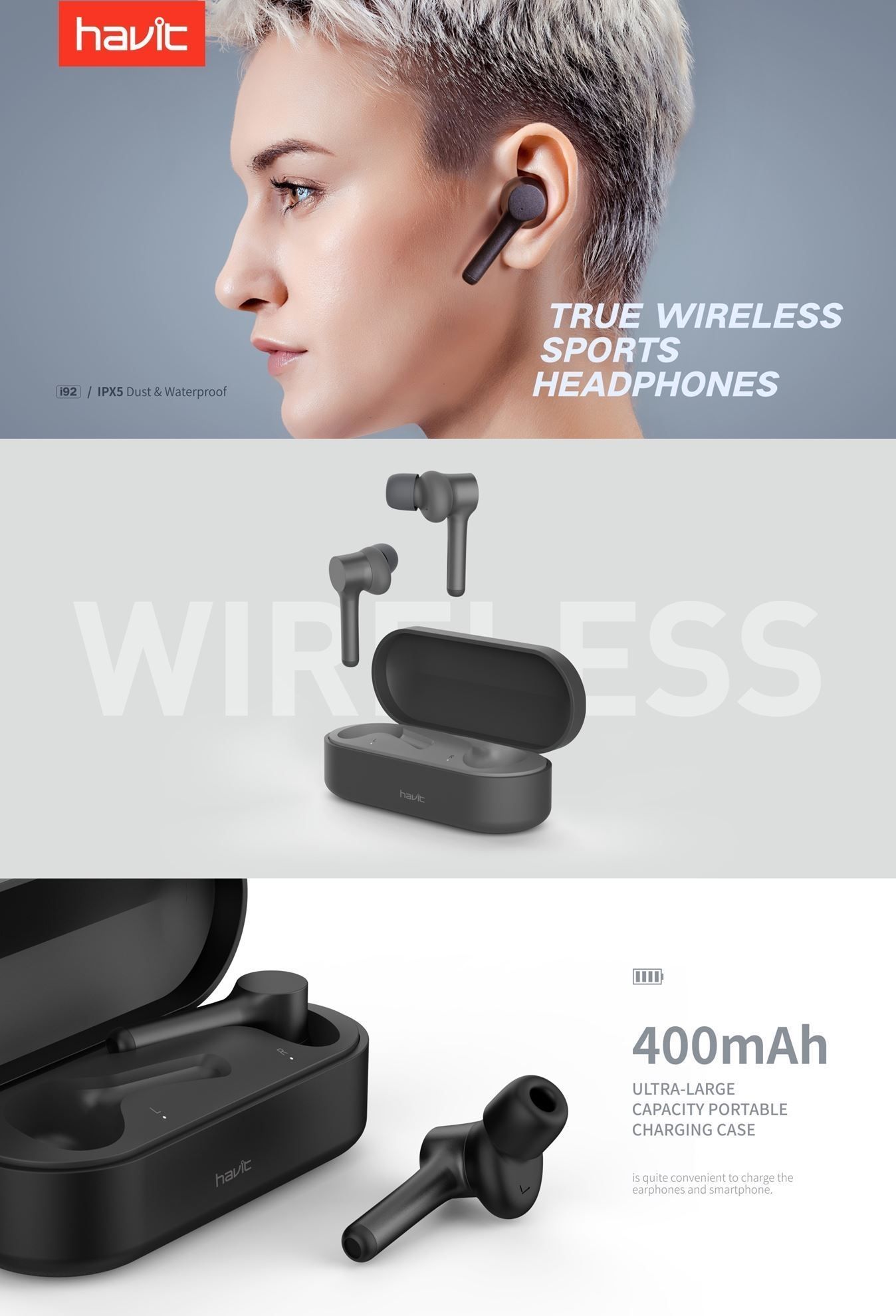 Havit i92 true best sale wireless sports headphones