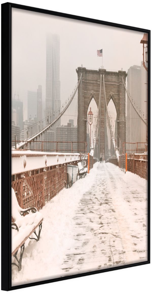 PoliHome Αφίσα - Winter in New York - 40x60 - Μαύρο - Χωρίς πασπαρτού
