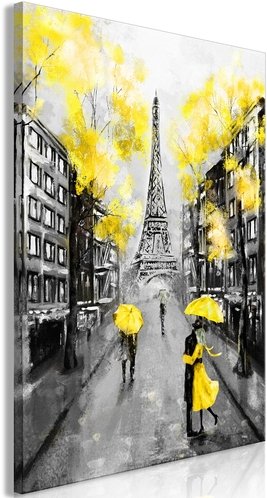PoliHome Πίνακας - Paris Rendez-Vous (1 Part) Vertical Yellow - 60x90