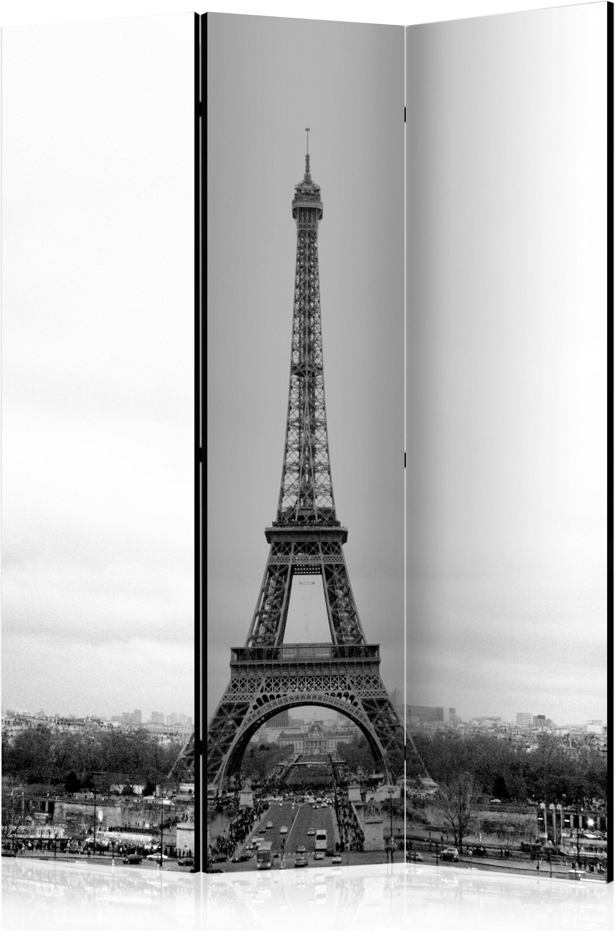 Διαχωριστικό με 3 τμήματα – Paris: black and white photography [Room Dividers]
