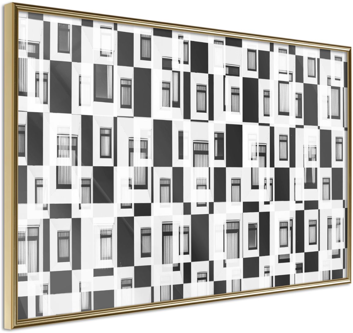 PoliHome Αφίσα - Modern Public Housing - 45x30 - Χρυσό - Χωρίς πασπαρτού