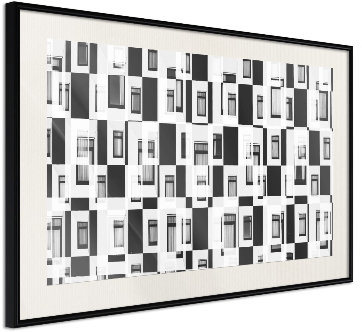 PoliHome Αφίσα - Modern Public Housing - 60x40 - Μαύρο - Με πασπαρτού