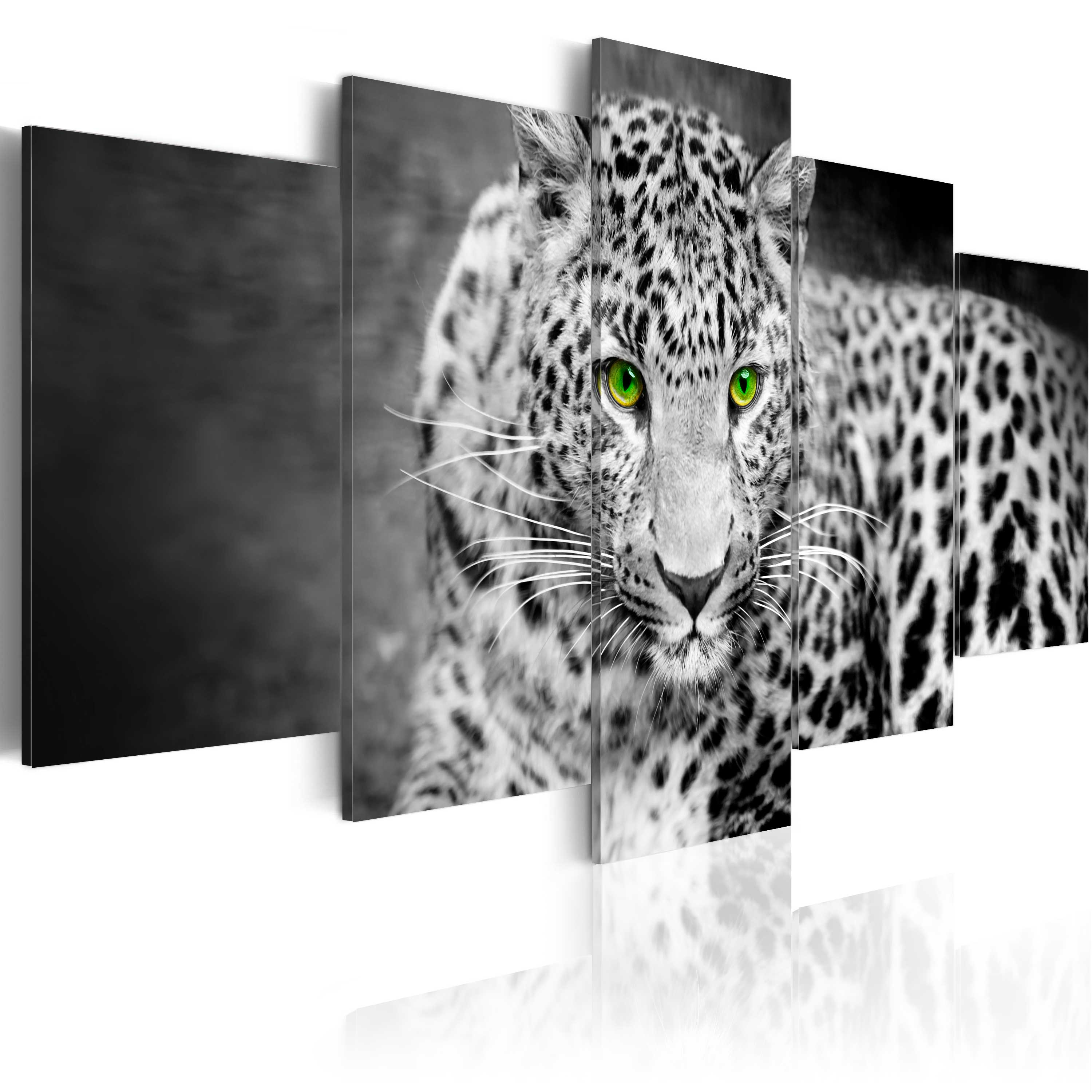 PoliHome Πίνακας - Leopard - blackwhite - 200x100