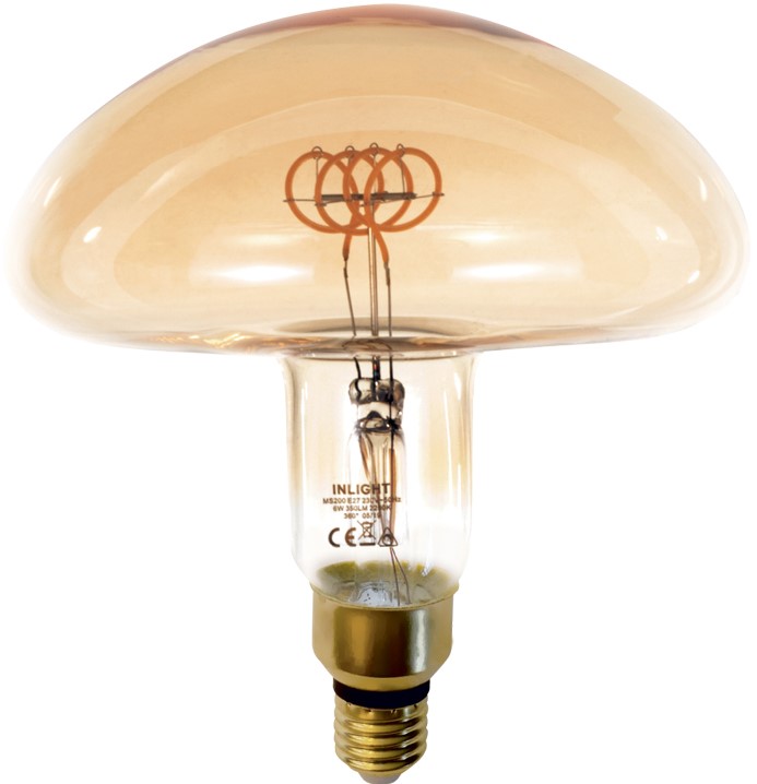 Λαμπτήρας LED Filament InLight E27 MS200 6W 2200K Dimmable