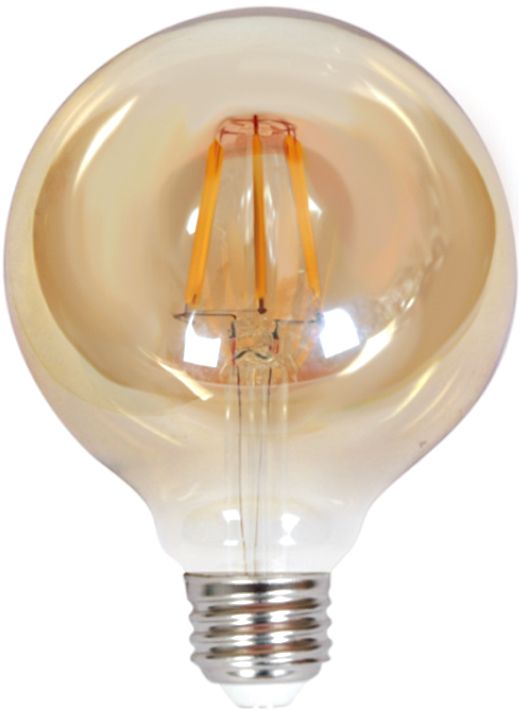 Λαμπτήρας LED Filament InLight E27 G95 8W 2700K Dimmable Amber
