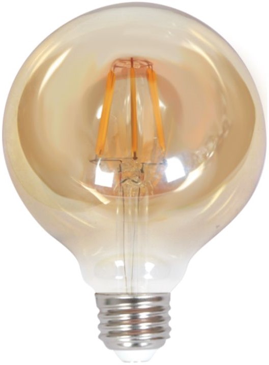 Λαμπτήρας LED Filament InLight E27 G125 10W 2200K Amber
