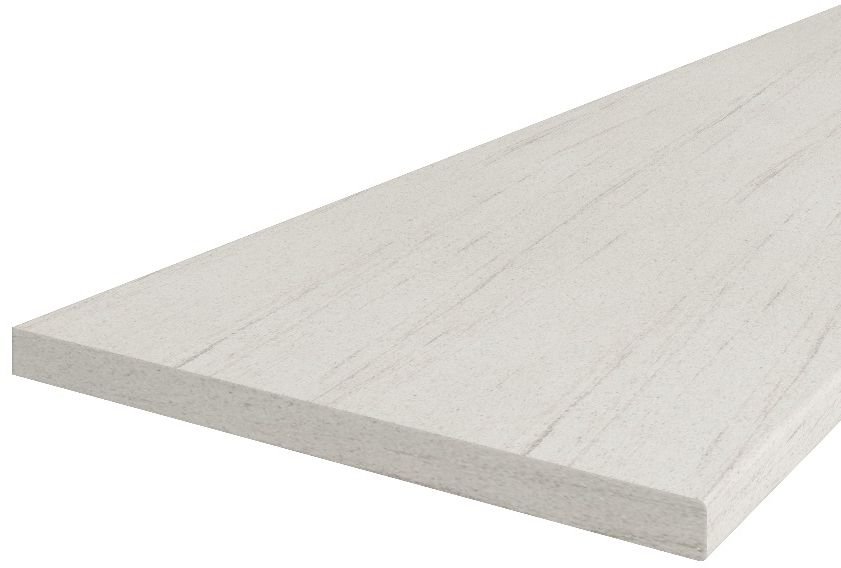 PoliHome Πάγκος κουζίνας Tulsa plus-White wash-Μήκος: 350 εκ.