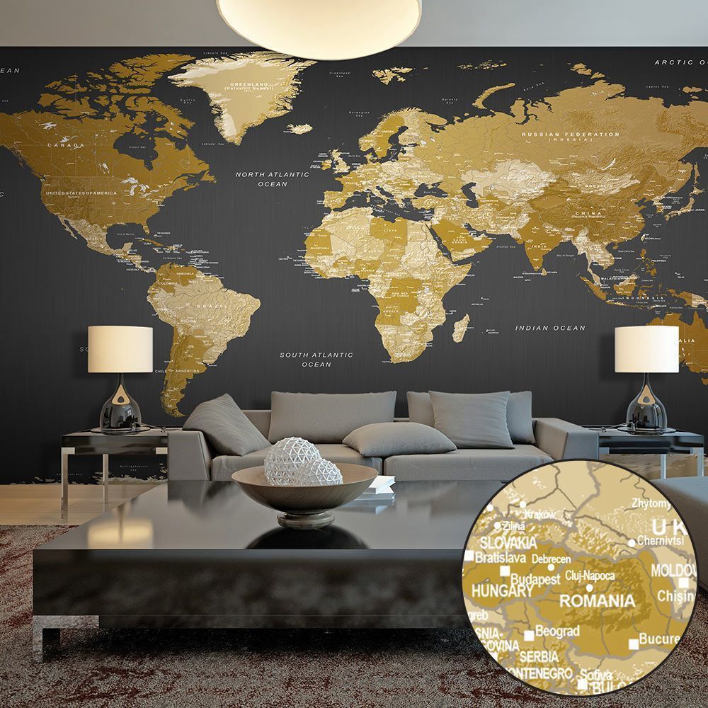 Αυτοκόλλητη φωτοταπετσαρία – World Map: Modern Geography II
