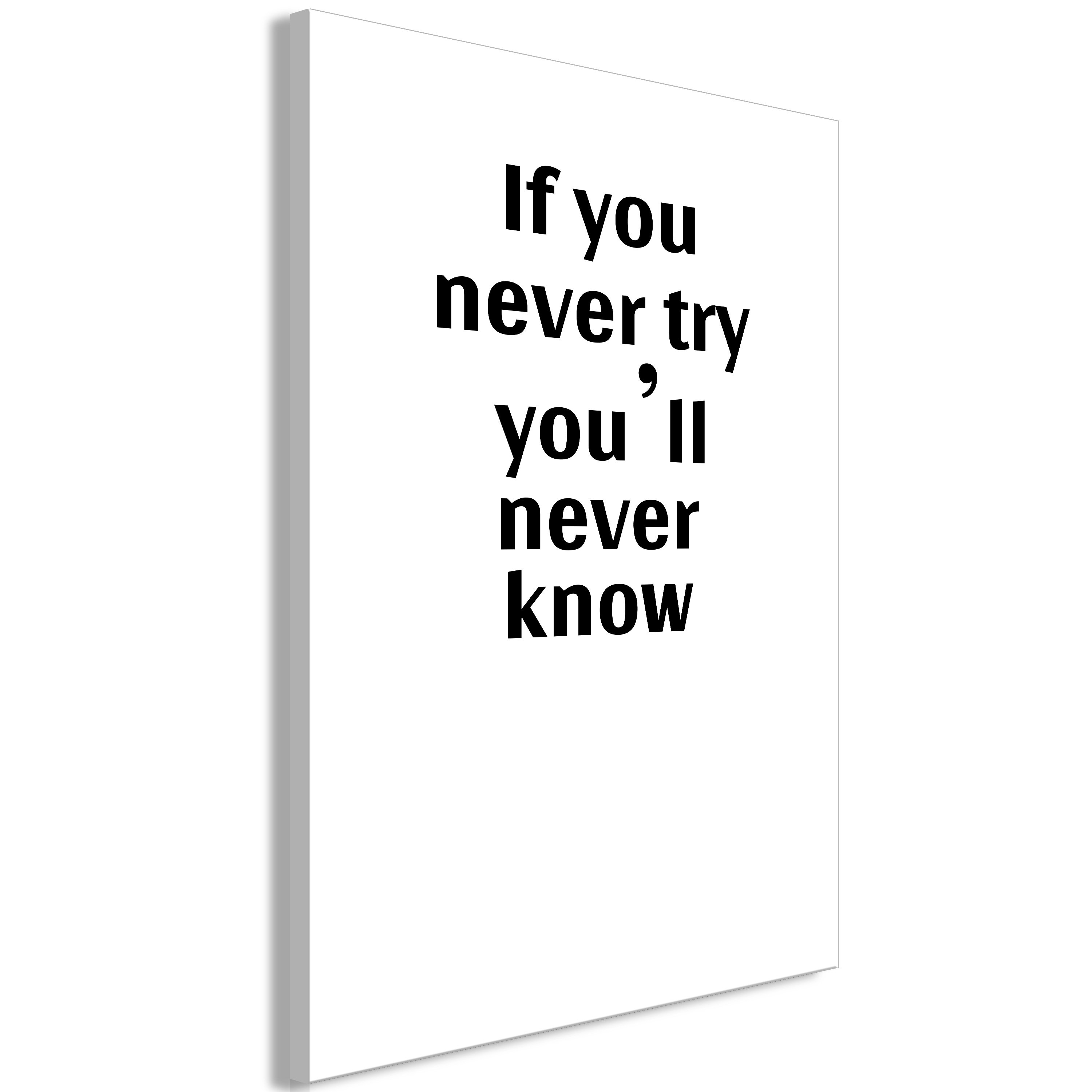 PoliHome Πίνακας - If You Never Try You'll Never Know (1 Part) Vertical - 40x60