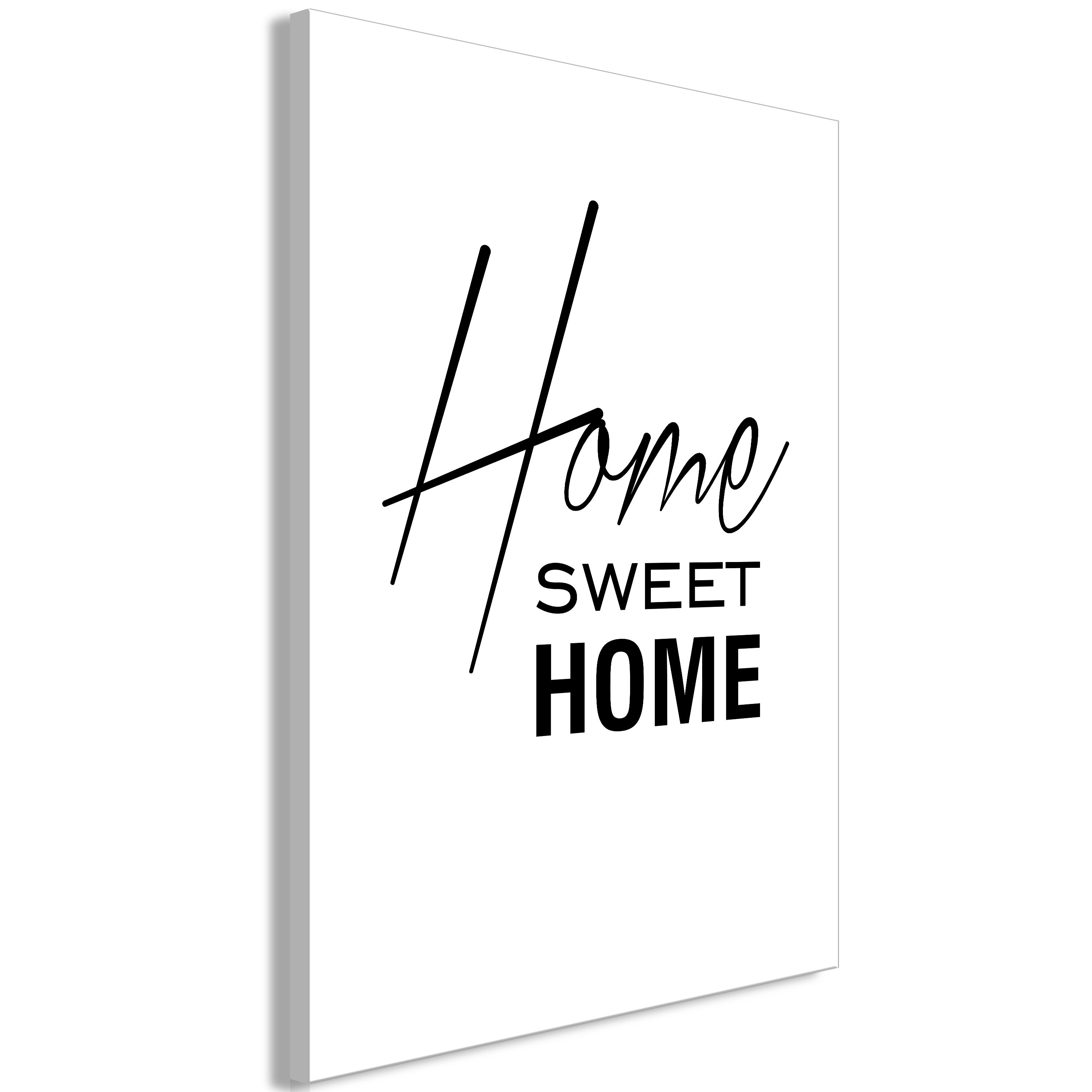 PoliHome Πίνακας - Black and White: Home Sweet Home (1 Part) Vertical - 60x90