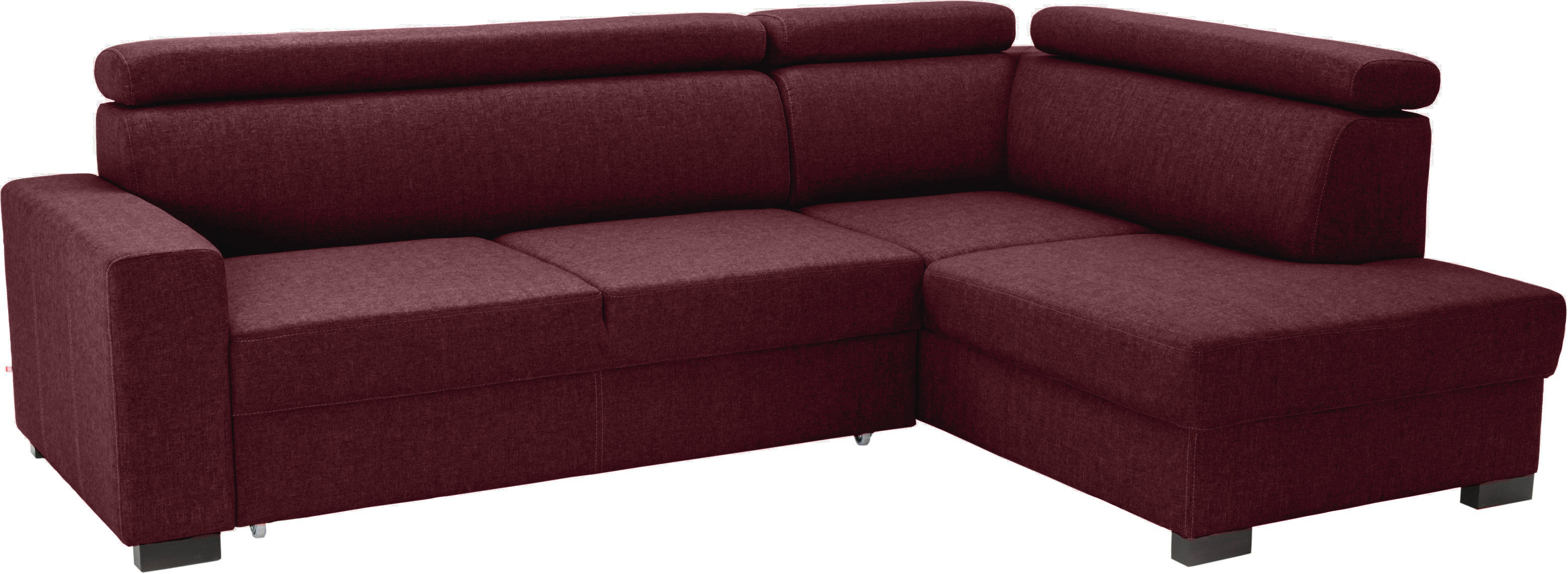 PoliHome Γωνιακός καναπές Milton-Αριστερή-Βυσσινί