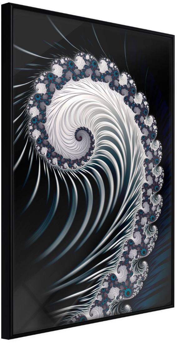 PoliHome Αφίσα - Fractal Spiral (Negative) - 20x30 - Μαύρο - Χωρίς πασπαρτού