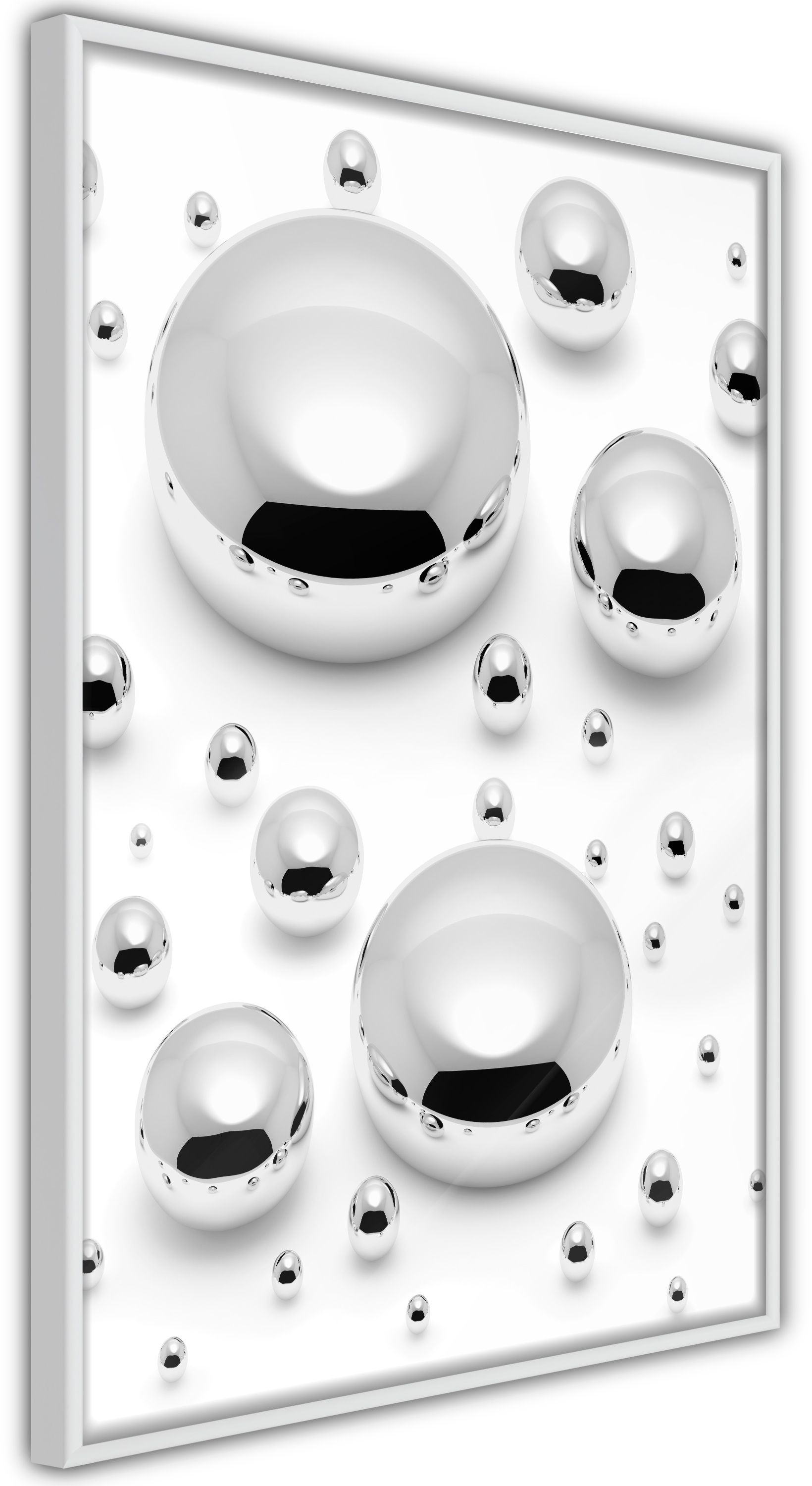 Αφίσα - Silver Drops - 30x45 - Λευκό - Χωρίς πασπαρτού 161862459