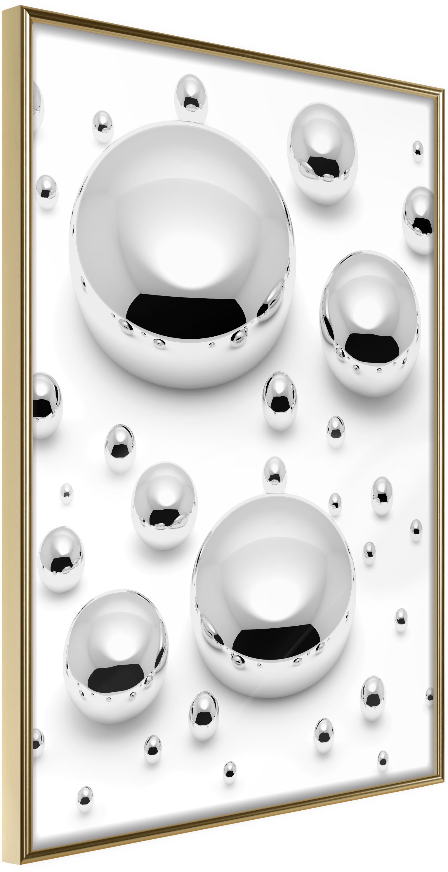 Αφίσα - Silver Drops - 20x30 - Χρυσό - Χωρίς πασπαρτού 161862559