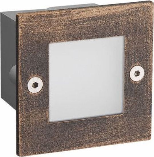 PoliHome Χωνευτή απλίκα τοίχου Cortex Square 6000K-Μπρονζέ