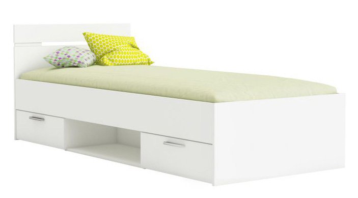 Κρεβάτι Ohio-Λευκό-90 x 200
