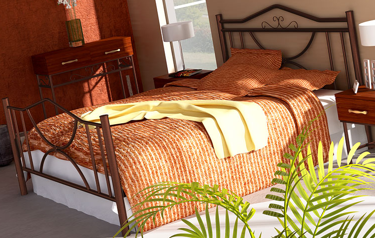 PoliHome Κρεβάτι Roza-120 x 200-Kafe Sfurilato