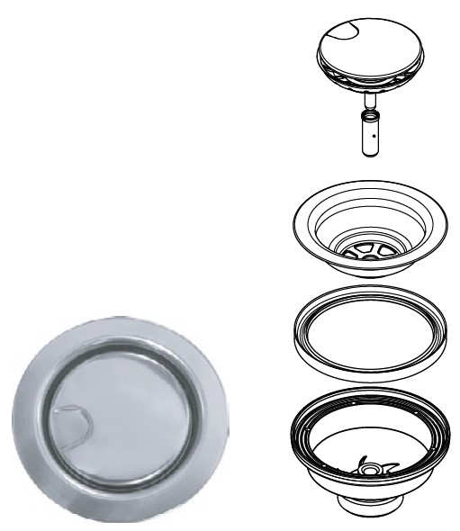 PoliHome Βαλβίδα νεροχύτη Sanitec Rondo Standard