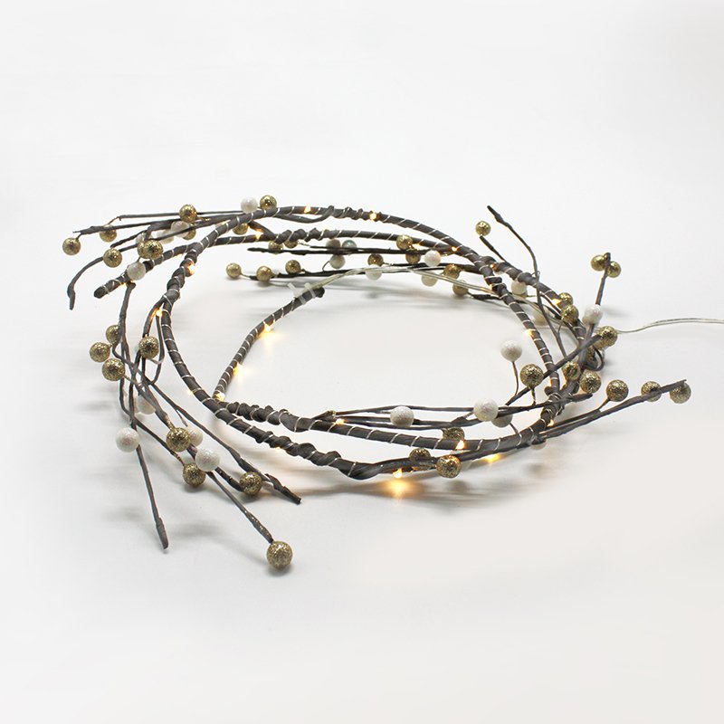 LED λαμπάκια Wreath with pearls