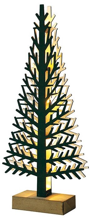 Διακοσμητικό LED Wooden small green Xmas tree